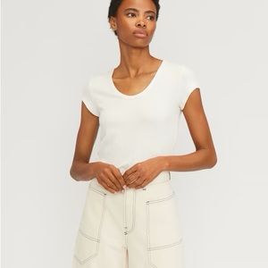 Everlane The Rib Soft Knit Scoop Tee